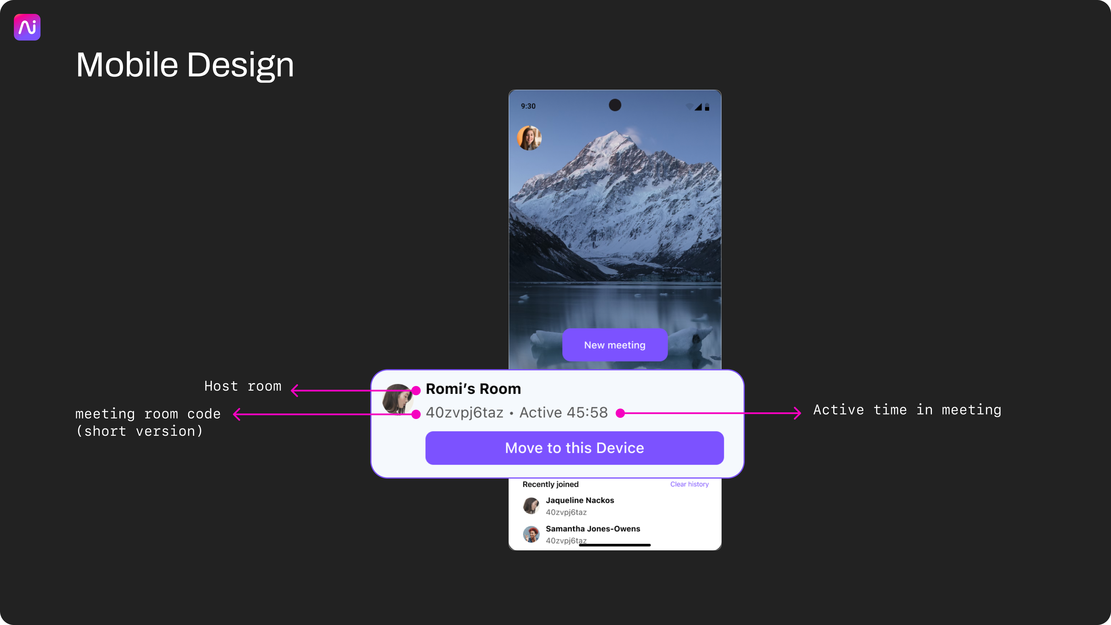 Join flow — Move to this device CTA